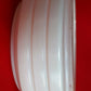 Vintage Off White Clear Thick Glass Drum Shape Large Light Shade Replacement Ceiling Wall Fixture Concentric Circles Round Cover 10" Fitter