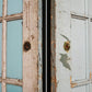 30"x95"x1.75" Antique Vintage Old Reclaimed Salvaged French Wood Wooden Door Window Beveled Glass Lites
