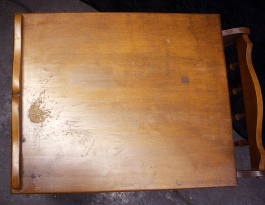 Vintage Antique Old Reclaimed Salvaged Solid Maple Wood Wooden Side End Accent Table Nightstand