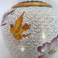 Chinese Enamel Brass Cloisonné Vase Gilt Cherry Blossom Bird Asian Decor
