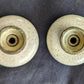 8 available Vintage Old Reclaimed Salvaged Round Ceramic Brass Dresser Drawer Furniture Knob Pull Handle