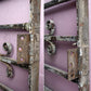 57"x15" Antique Vintage Old Reclaimed Salvaged Steel Iron Metal Fence Gate Door Panel Window Guard Grille