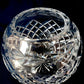Kosta Boda Art Deco Lead Crystal Heavy Vase Contemporary Art Glass Globe Faceted Panels Cut Crystal Sphere Shape Elegant Glassware