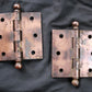 10 available CLEAN 5-Knuckle Pair 3"x3" Antique Vintage Old Reclaimed Salvaged Copper Steel Interior Door Hinges