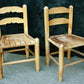Pair Vintage Antique Old Reclaimed Salvaged SOLID Wood Wooden Kids Children Side Dining Chair Seat