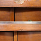 Vintage Antique Old Reclaimed Salvaged China Curio Cabinet Server Buffet Breakfront Wood 2 Glass Doors