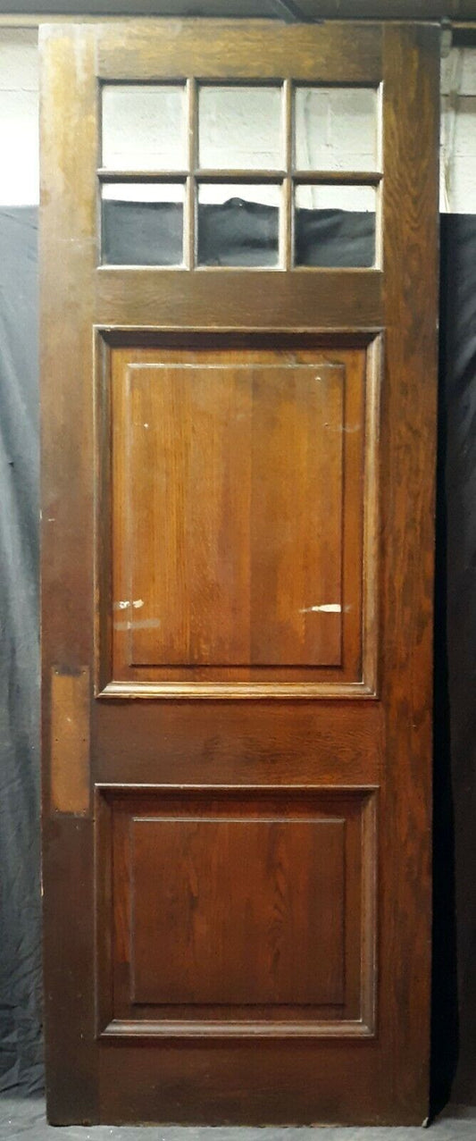 72"x100"x1.75" Pair Antique Vintage Old Reclaimed Salvaged Wooden Double Entry Exterior Doors Window