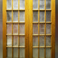 64"x88"x1.75" Pair Antique Old Reclaimed Salvaged Vintage French Double Wood Interior Doors Glass