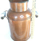 Dutch Copper Dairy Milk Farm Tall Bucket Jug Delft Blue Ceramic Handles Rustic