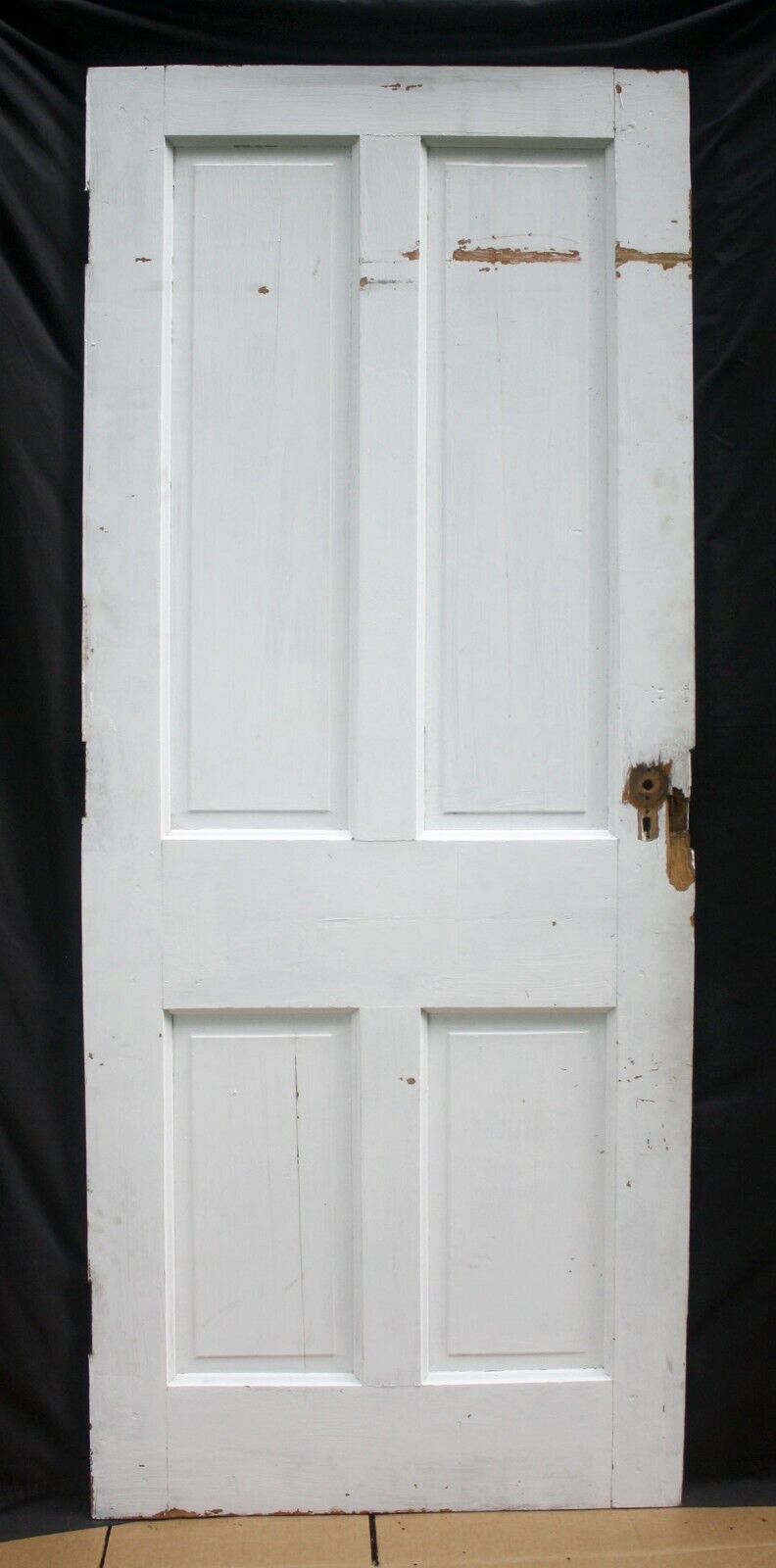 32"x80" Antique Vintage Old Reclaimed Salvaged Victorian Interior SOLID Wood Wooden Door Raised Panel