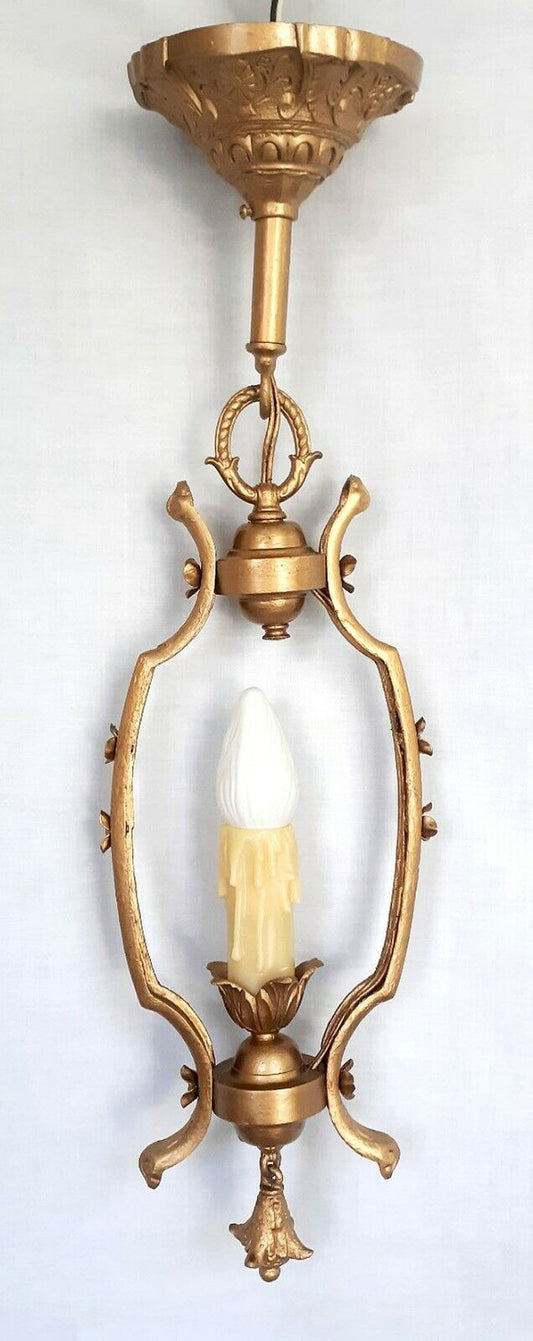 RESTORED! Antique Vintage Old Reclaimed Salvaged Hanging Ceiling Pendant Light Chandelier Lamp Fixture