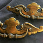 Pair Vintage Old Reclaimed Salvaged Colonial Brass Dresser Chest Drawer Furniture Drop Pulls Handle