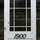 35.5"x90" Antique Vintage Old Reclaimed Salvaged Wood Wooden Storm Screen Exterior Door Window Glass
