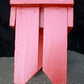 Vintage Old Hand Painted SOLID Wood Wooden Bench Foot Stool Plant Stand Ottoman