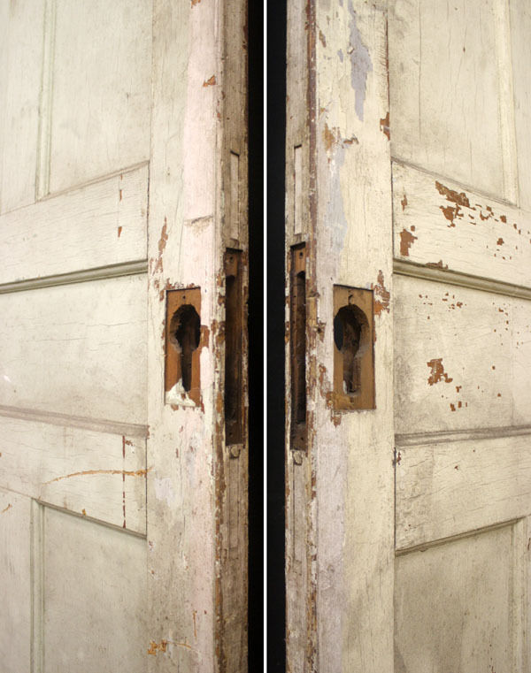 33"x89"x1.75" Antique Vintage Old Reclaimed Salvaged Victorian Wood Wooden Sliding Pocket Door Panels