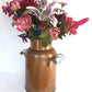 Dutch Copper Dairy Milk Farm Tall Bucket Jug Delft Blue Ceramic Handles Rustic
