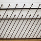 89"x38" Antique Vintage Old Reclaimed Salvaged Picket Spade Iron Metal Gate Fence Fencing Panel Angle