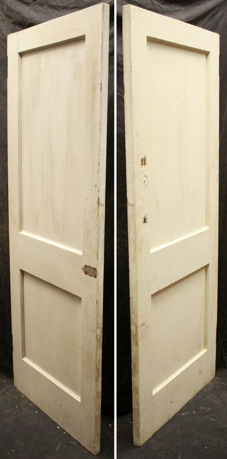 27.5"x73" Antique Vintage Old Reclaimed Salvaged Interior Exterior SOLID Wood Wooden Door 2 Panels