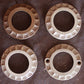 3 available 2" Vintage NOS Antique Old Reclaimed Salvaged Nickel Brass Door Cylinder Mortise Key Hole Plate