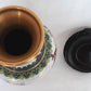 Chinese Enamel Brass Cloisonné Vase Gilt Cherry Blossom Bird Asian Decor
