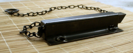 5" Antique Vintage Old Reclaimed Salvaged Steel Double Door Flushbolt Sliding Slide Latch Lock Bolt
