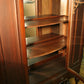 Antique Vintage Old Reclaimed Salvaged Wood Wooden Bowed Glass Curio China Cabinet Server Breakfront