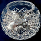 Kosta Boda Art Deco Lead Crystal Heavy Vase Contemporary Art Glass Globe Faceted Panels Cut Crystal Sphere Shape Elegant Glassware