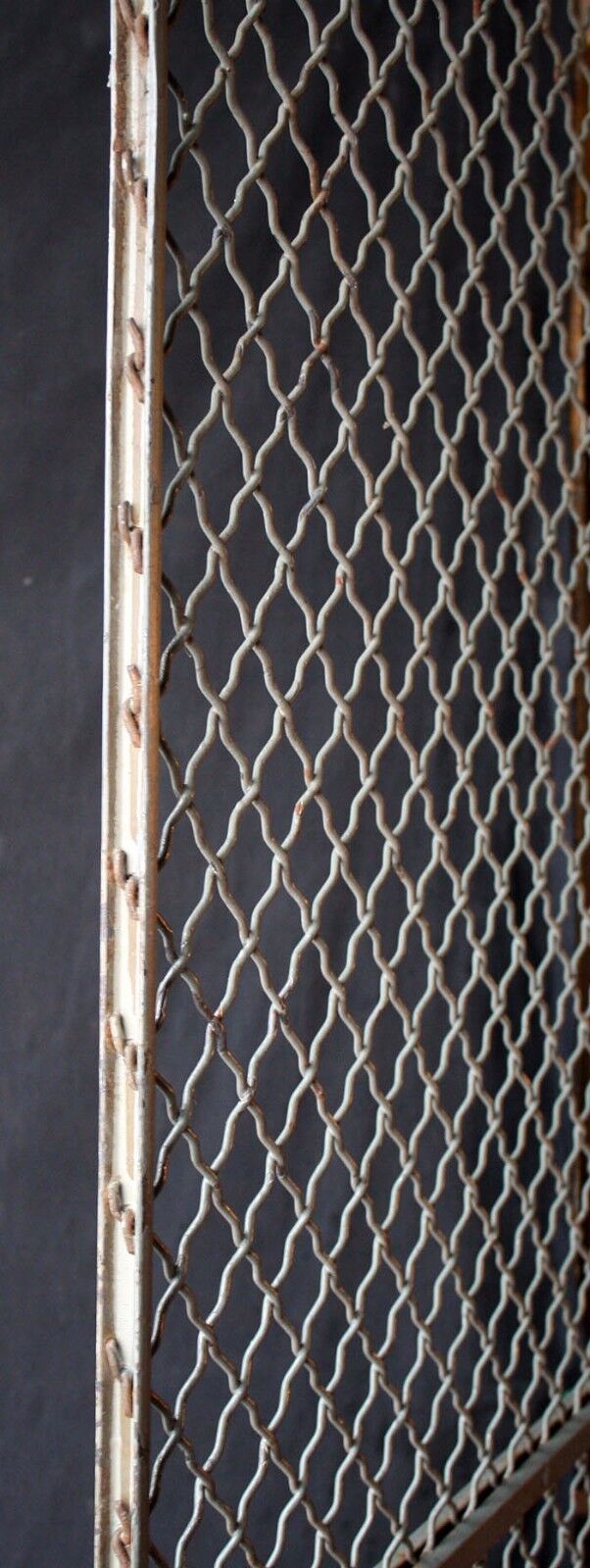32"x79" Vintage Old Reclaimed Salvaged Steel Metal Fence Gate Door Panel Grille Industrial Factory