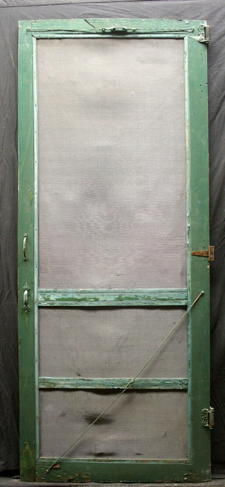 32"x79"x1" Antique Vintage Old Reclaimed Salvaged Victorian Wood Wooden Storm Screen Exterior Door