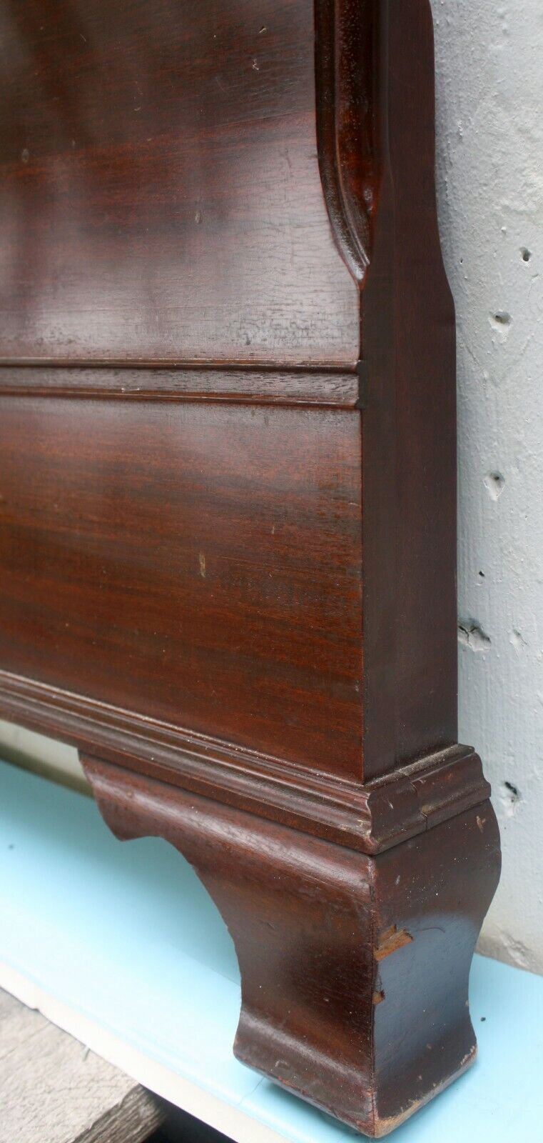 Vintage Antique Old Reclaimed Salvaged Mahogany Wood Wooden Full Sz Bed Frame Head Foot Board Headboard