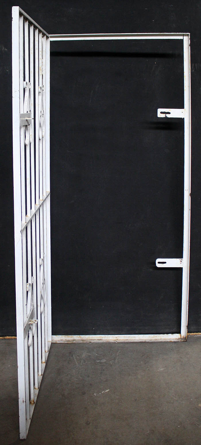 2 available 30"x71" Vintage Antique Old Reclaimed Salvaged Steel Metal Gate Exterior Storm Screen Door Frame
