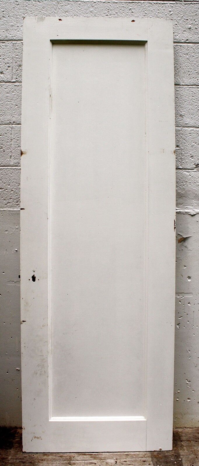 28"x80.5"x1.75" Antique Vintage Old Reclaimed Salvaged Solid Wood Wooden Interior Door Single Flat Panel