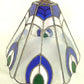 Tiffany Style Stained Slag/Glass Replacement Lampshade Peacock Design Signed JPL