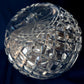 Kosta Boda Art Deco Lead Crystal Heavy Vase Contemporary Art Glass Globe Faceted Panels Cut Crystal Sphere Shape Elegant Glassware