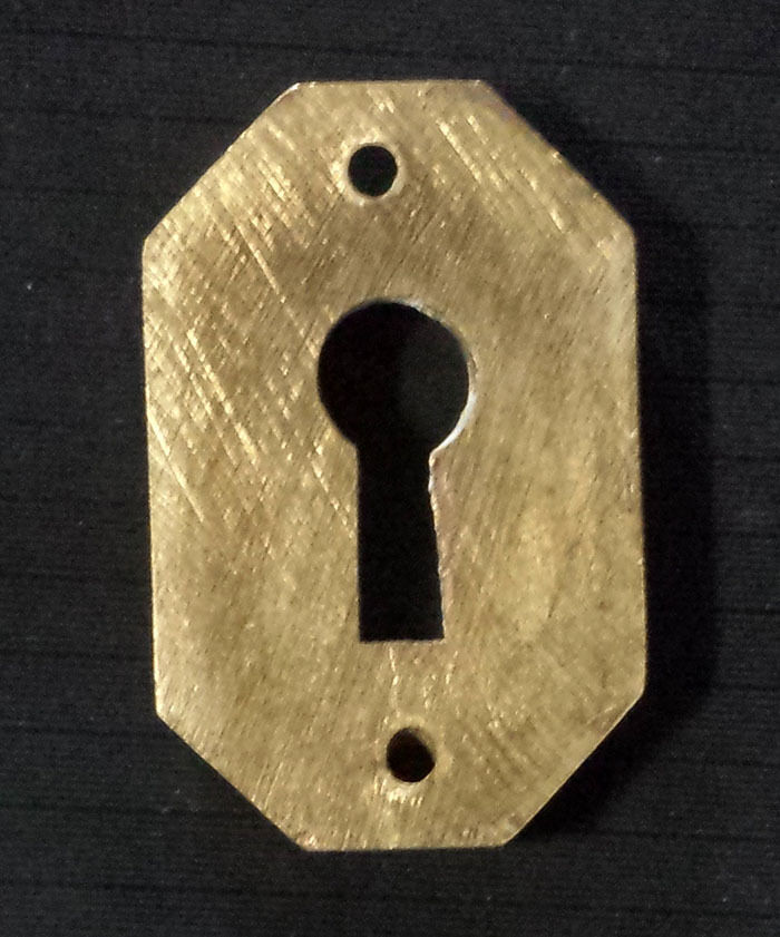 4 available 1"x1.5" Clean Antique Vintage Old Reclaimed Salvaged Solid Cast Brass Door Key Hole Cover Plate