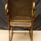 Antique Old Reclaimed Salvaged Vintage Bent Wood Wooden Caned Wicker Child Childrens Kids Rocking Chair