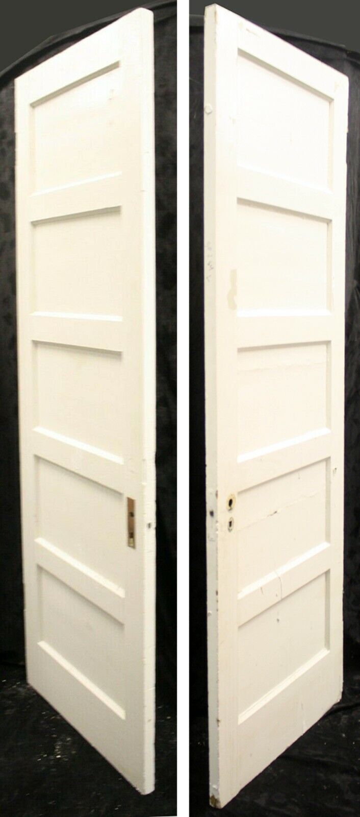 4 available 30"x83" Antique Vintage Old Salvaged Reclaimed Wood Wooden Interior Doors 5 Flat Panel