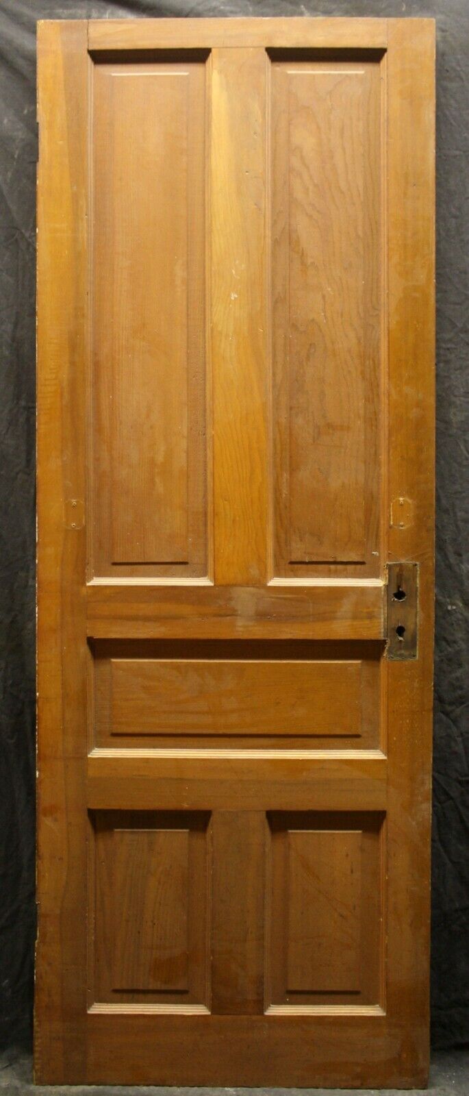 28.5"x79" Antique Vintage Old Reclaimed Salvaged SOLID Wood Wooden Interior Doors 5 Panels