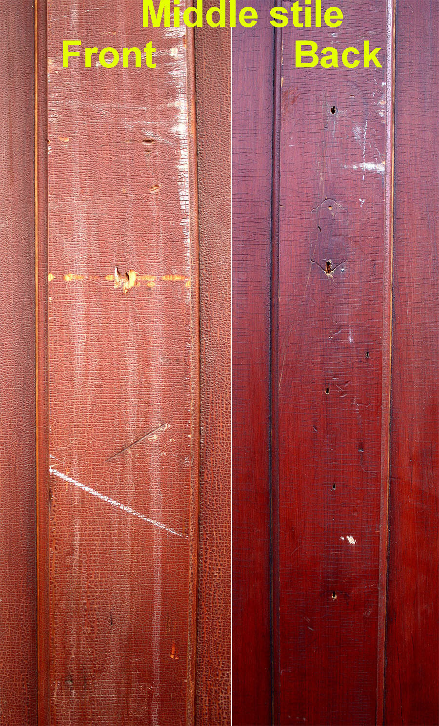 32"x90" Antique Vintage Old Salvaged Reclaimed Victorian Wood Wooden Interior Door Flat Recessed 2 Panels