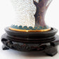 Chinese Enamel Brass Cloisonné Vase Gilt Cherry Blossom Bird Asian Decor