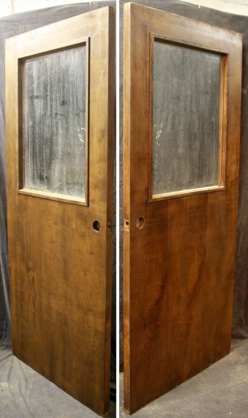 35.5"x79"x1.75" Antique Vintage Old Reclaimed Salvaged SOLID Wood Wooden Exterior Entry Door Window
