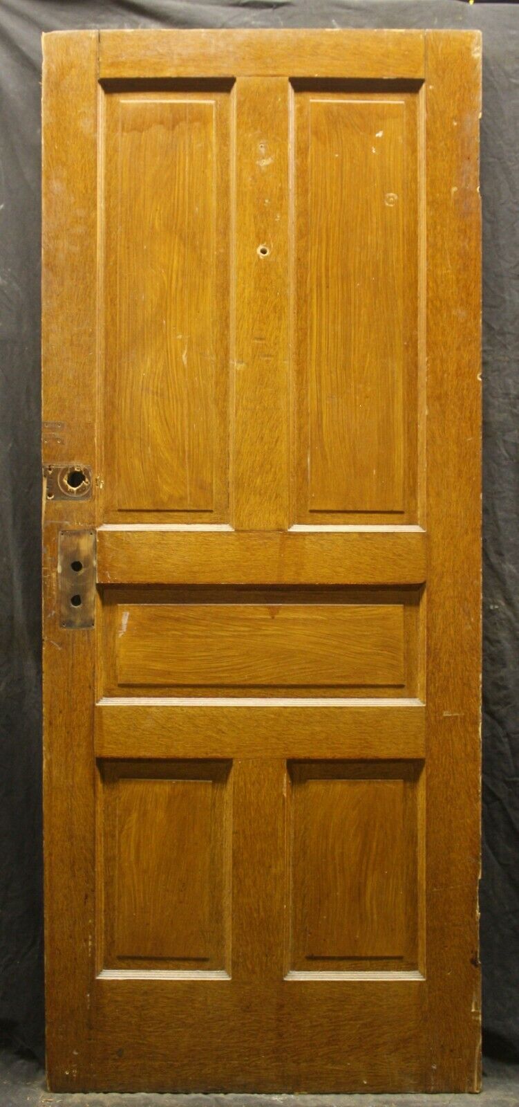 31.5"x79" Antique Vintage Old Reclaimed Salvaged SOLID Wood Wooden Interior Doors 5 Panels