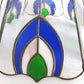 Tiffany Style Stained Slag/Glass Replacement Lampshade Peacock Design Signed JPL
