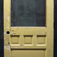 32"x78" Antique Vintage Old Reclaimed Salvaged SOLID Wood Wooden Entry Door 6 Panels Glass