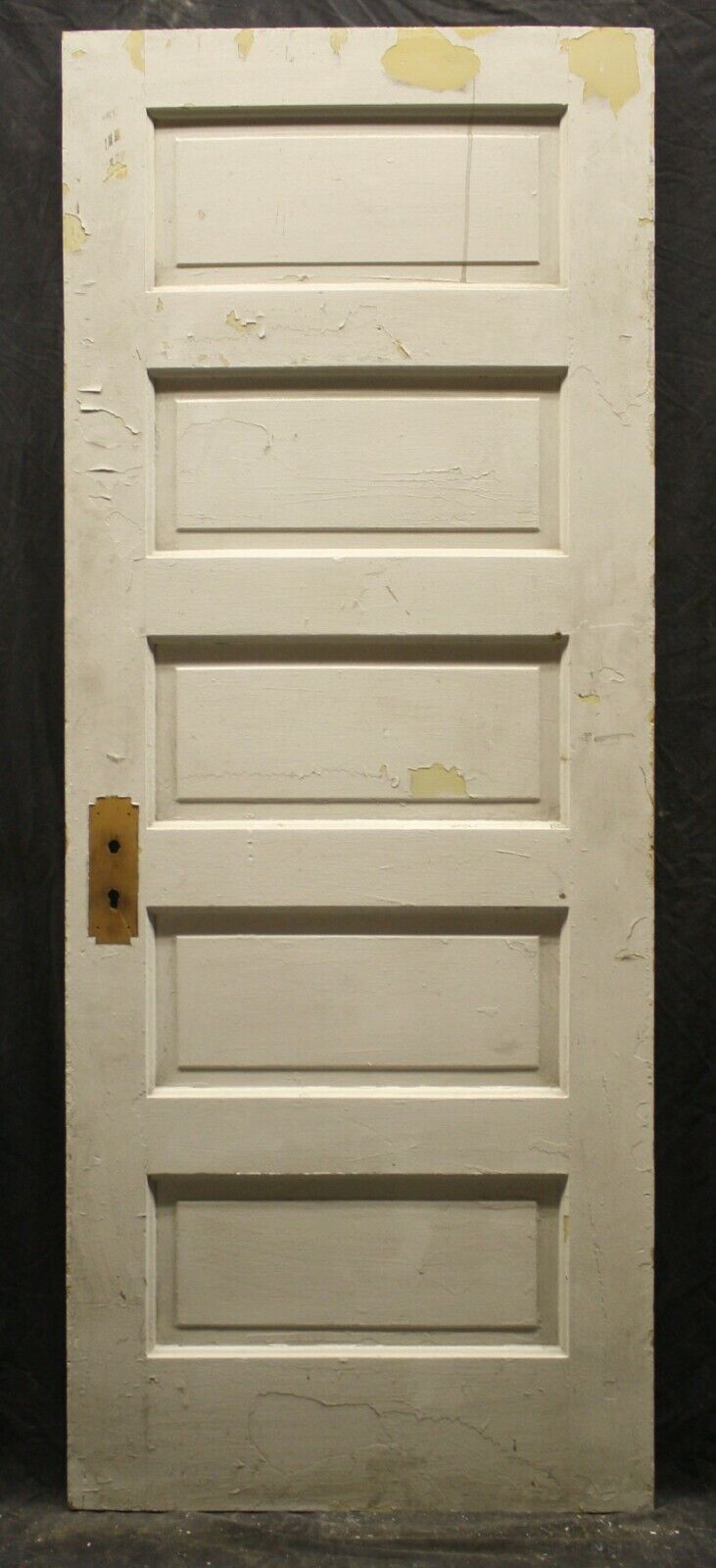 30"x77" Antique Vintage Old Reclaimed Salvaged Interior Wood Wooden Doors 5 Five Panels