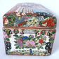 Chinese Box Lidded Glazed Ceramic Porcelain Gilt Desk Geisha Floral Butterflies