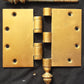 6"x5" Vintage Antique Old Reclaimed Salvaged SOLID Cast Bronze Steeple Exterior Entry Door Hinges
