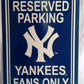 New York Yankees Vinyl Navy Blue Sign "Reserved Parking Yankees Fans Only" Officially Licensed MLB Product Office Man Cave Decor 12"x 18"