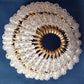 Vintage Handmade Beaded Small Lampshade Brass Safety Pin Clear Acrylic Crystal Drop Beads Light Bulb Cover Chandelier Sconce Lamp-NOS