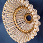 Vintage Handmade Beaded Small Lampshade Brass Safety Pin Clear Acrylic Crystal Drop Beads Light Bulb Cover Chandelier Sconce Lamp-NOS